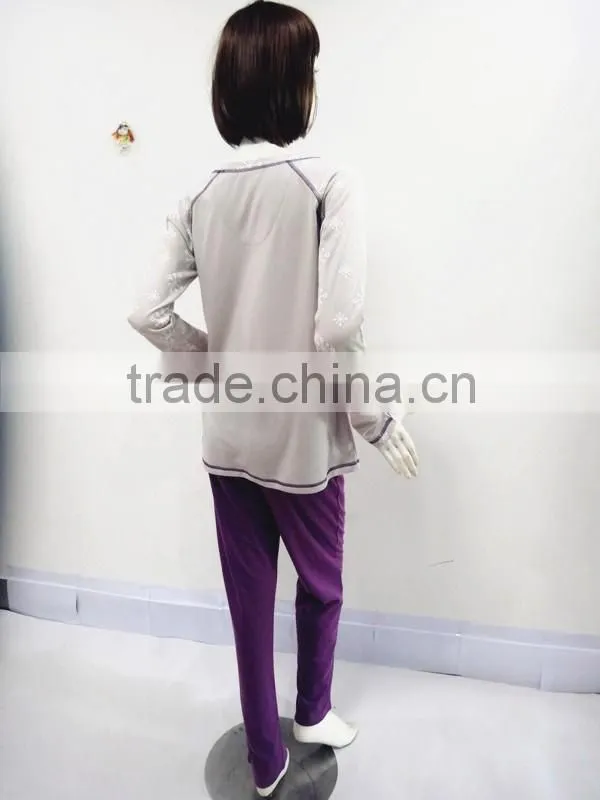 Leisure simple cute snowman pajamas women