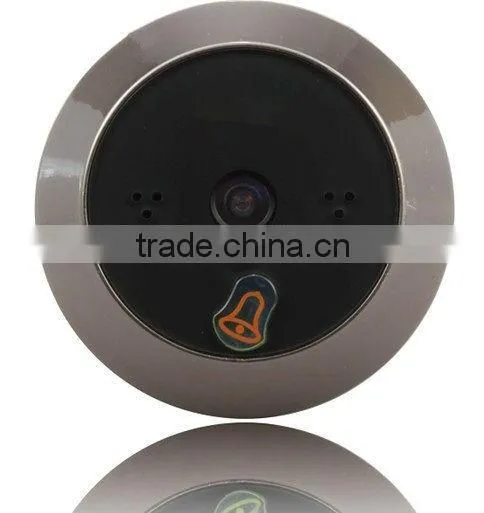 2013 Hot Sale Video Peephole Door Camera/ Door Peep Hole Viewer With Bell,Visual,Nightvision,Automatic Detection,Leaving Message