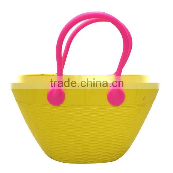 new trendy silicone beach bag with rope