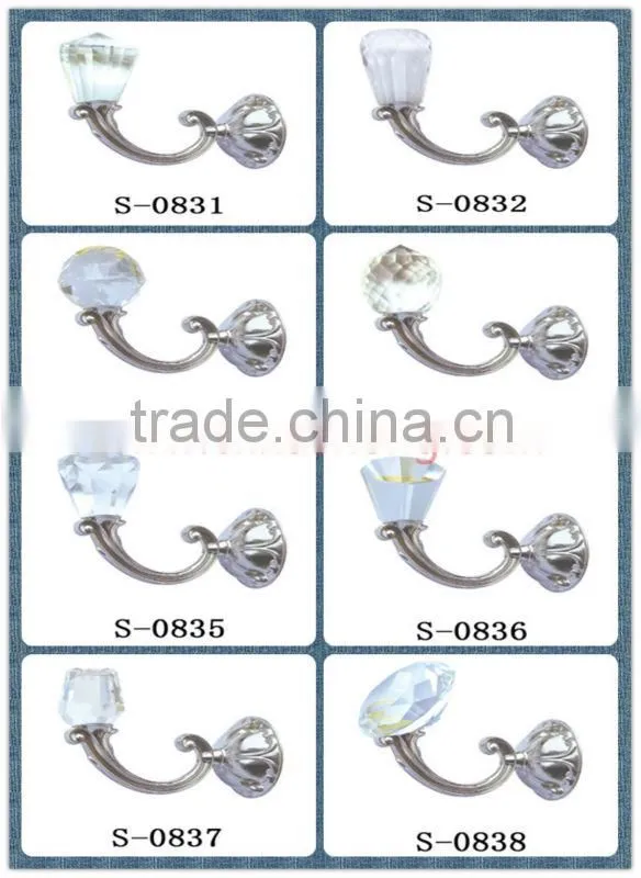 Hot sales rose crystal curtain hook