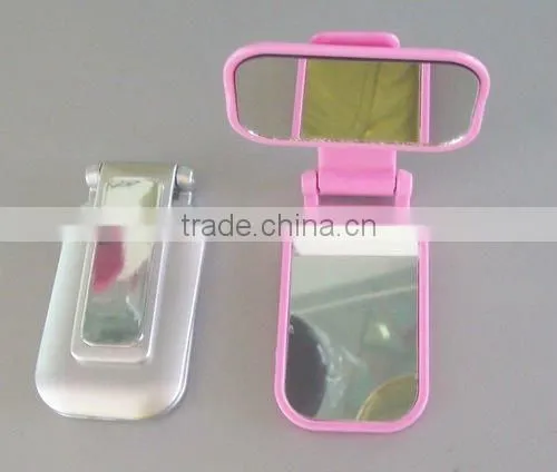 plastic two side makeup mirror with round shape