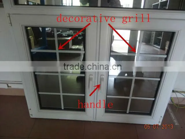 invisible fly screen window/pvc casement window with accoridion screen window/guangzhou