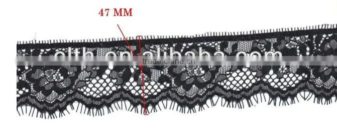 Nylon lace trim in rolls 47mm pattern