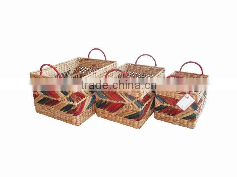 2015 New Product Water Hyacinth Basket for Home Decoration and Furniture