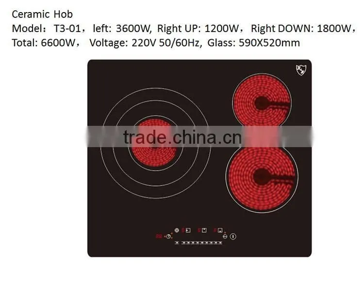 730*410mm touch sensor ceramic and induction hob home appliances