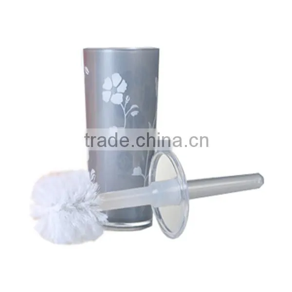 Lovely flower style printed Plastic Toilet Brush Set &Plastic makeupToilet Brush Set