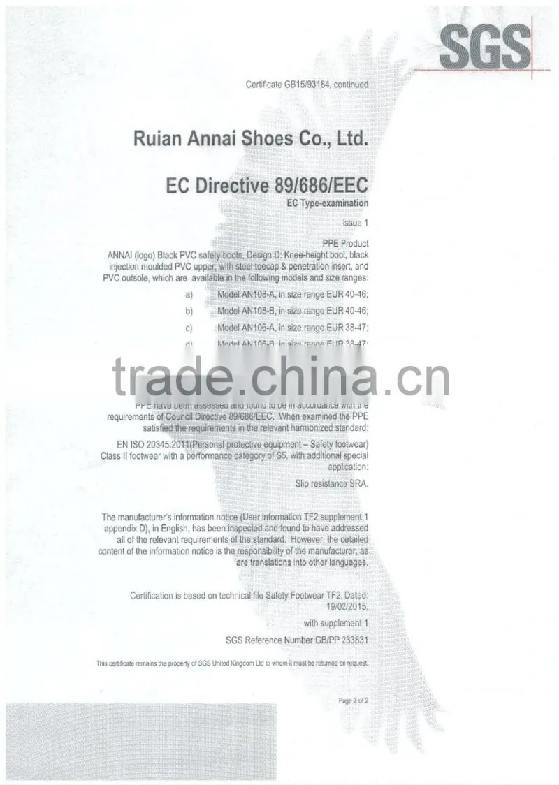 Safety PVC GUM BOOTS with steel toe,industrial rain boots