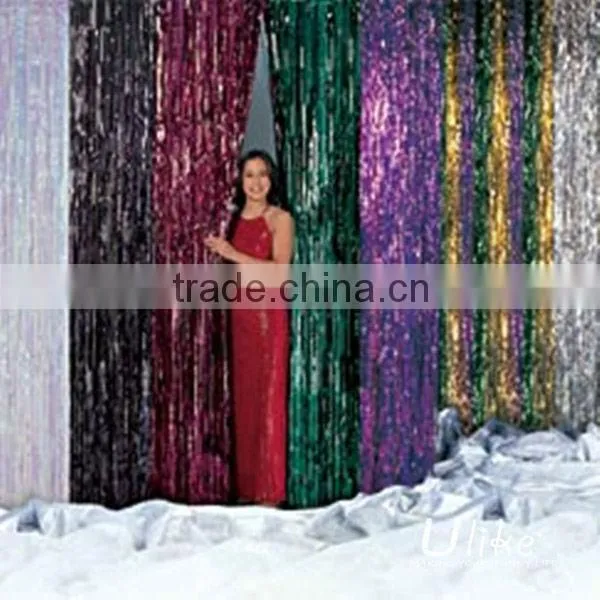 Silver Curtain Metallic Foil Curtain birthday foil curtain