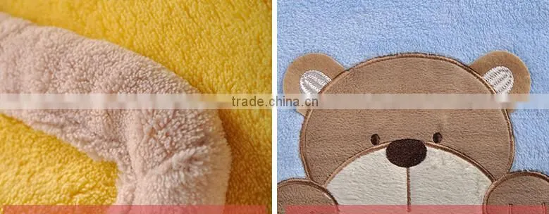 Cute pattern coral fleece baby blanket