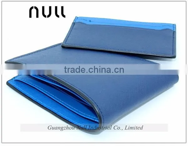 Big capacity factory blue color leather magic wallet for men