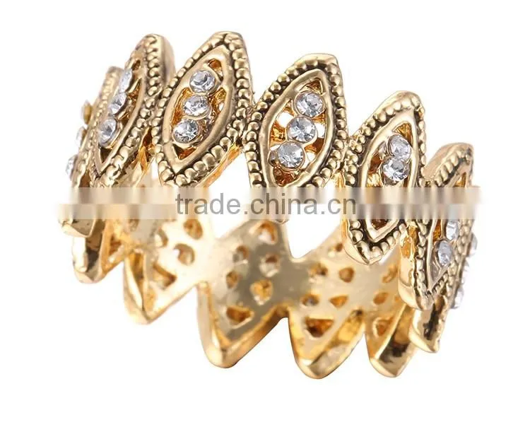 gold plated jewelry diamond fashion gold ring unisex jewelry 2015