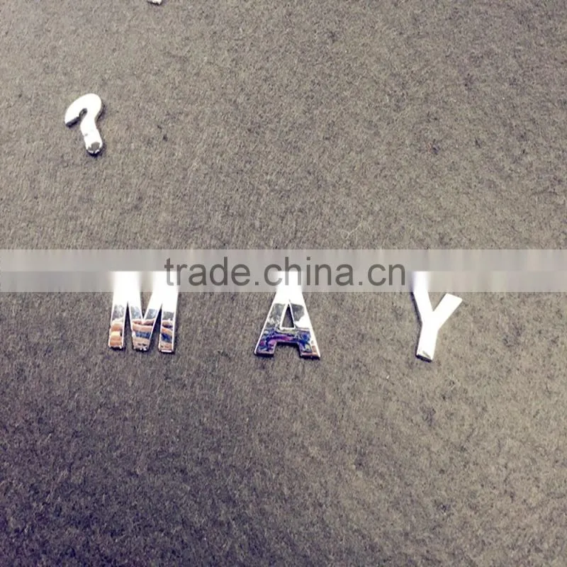 cheap 3d stickers chrome car custom single letters lighted Car Emblem