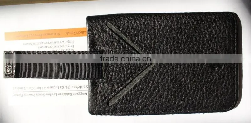 hot sale soft leather card folder high end soft leather card folder with custom brand logo