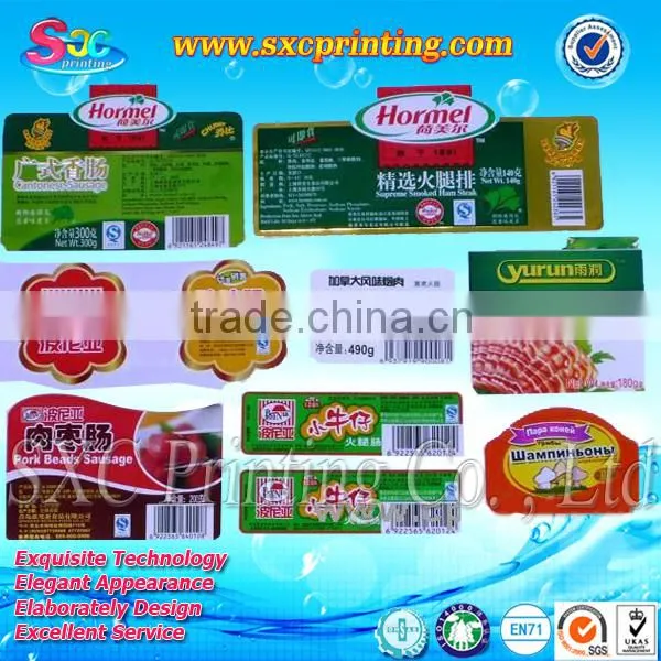 Glossy custom design printing label/sleeve/tag printed label OEM heat transfer sticker