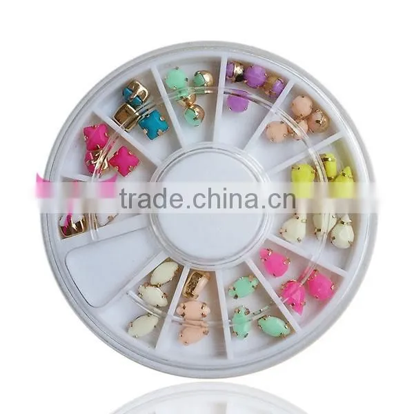2015 animal design nail art clay slice decoration wheel