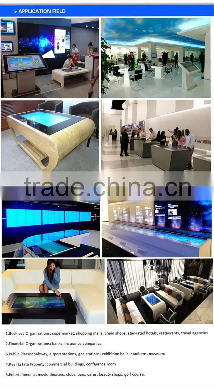 32 inch 42 inch 46 inch touch screen coffee table with wifi/lan/pc/3g/game table (chestnuter)