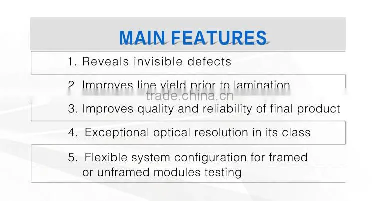 Solar Modules Inspection 8.3 / 16 Million Pixel Japan NIR Camera EL Solar Panel Defects Tester