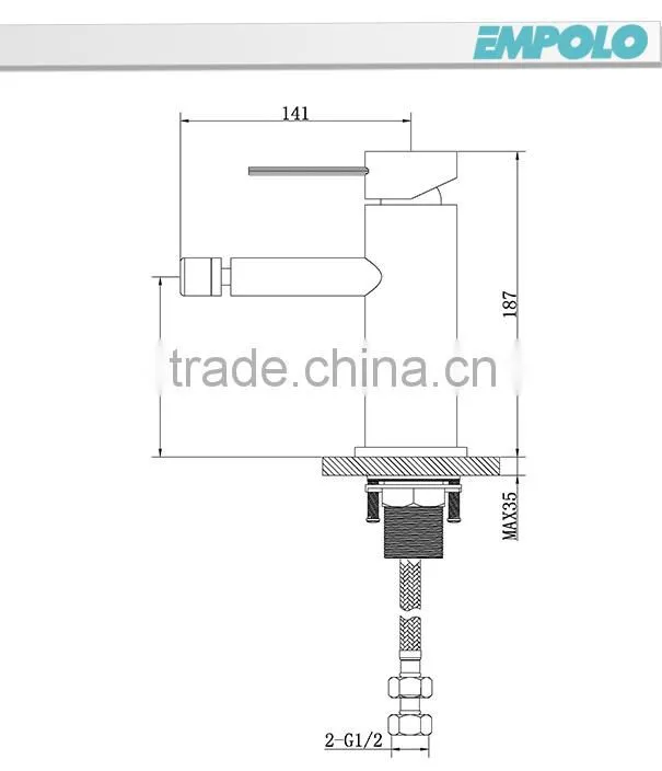 Contemporary Design Round Style Bidet Mixer 17 5001