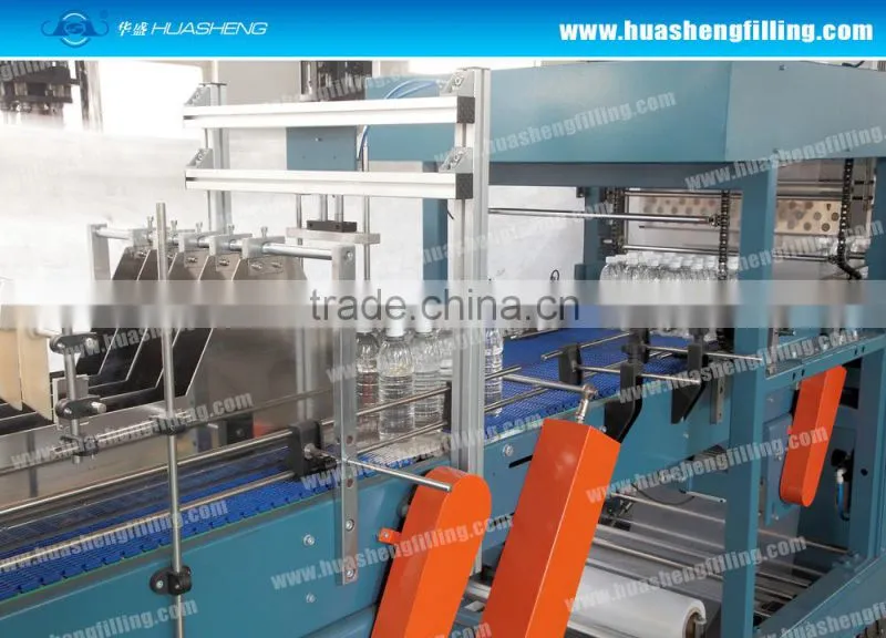 Automatic PP PE POF PVC film Shrink Wrapping machine for Bottles, cans, jars, bricks