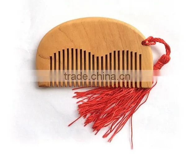 Natural wide tooth wood no-static massage hair comb free shipping wholesale