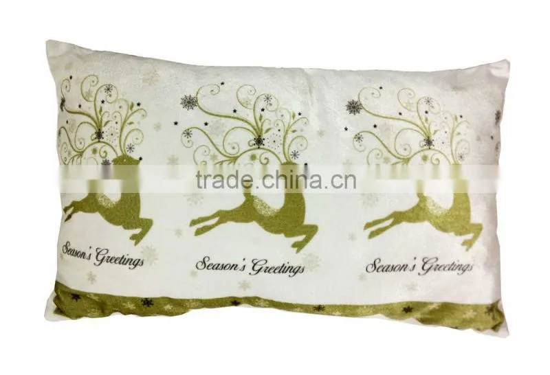 Fashion Panne Printed mi-lu deer Christmas eco-pillow for family