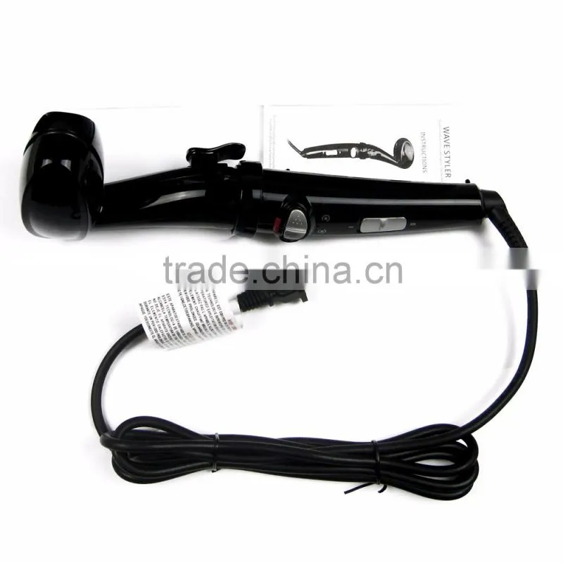 2 in 1 PTC Heating Rotating Head 3D Metal Teeth Hair Straightener and Curler Set