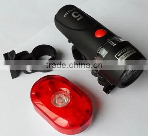 5 LED Waterproof Bike Bicycle Head Light Front Rear Tire Tail Safety