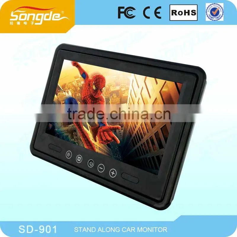 9 inch 16:9 Tft car LCD monitor with AV input