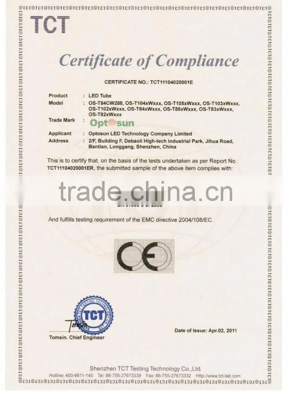 PIR led tube 18W led tube with CE RoHS approved