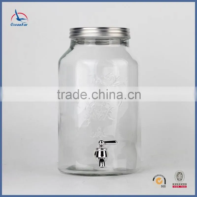 Fruit Juice Wholesale Glass Beverage Dispenser Best Selling Glass Juice Dispenser