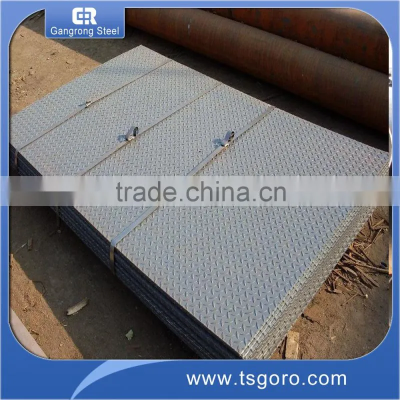 hebei chequered ms steel sheet and plate size from tangshan