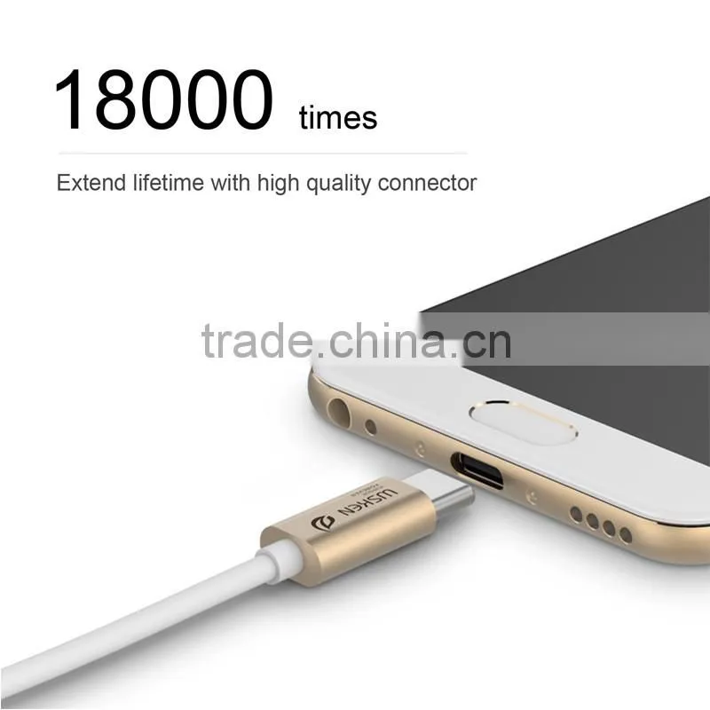 Original Wsken Rich Color Aluminum Shell Not Fade Type C Metal Data Cable Charger Cable For Type-C 3.0