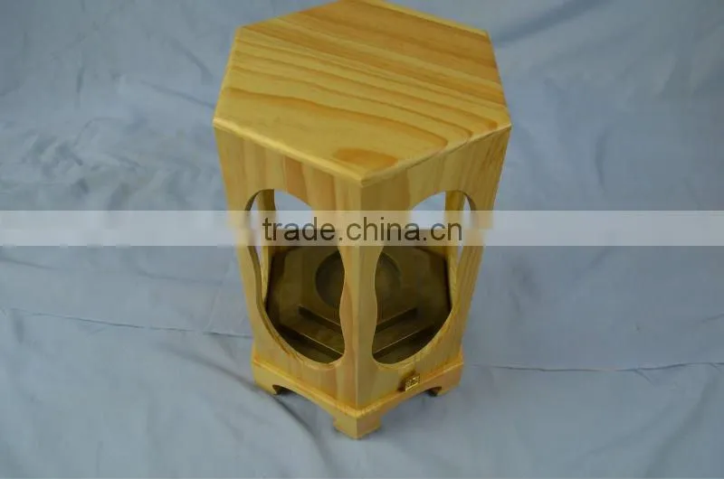 unique shape solid wood wine shelf