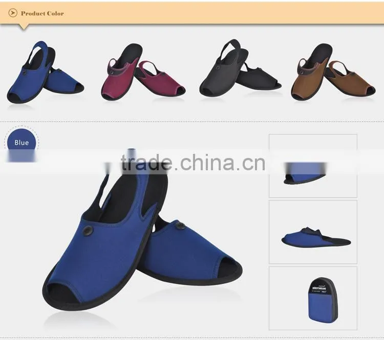 Authentic Business Portable Folding Travel Slippers Unisex Indoor Waterproof Material Slippers