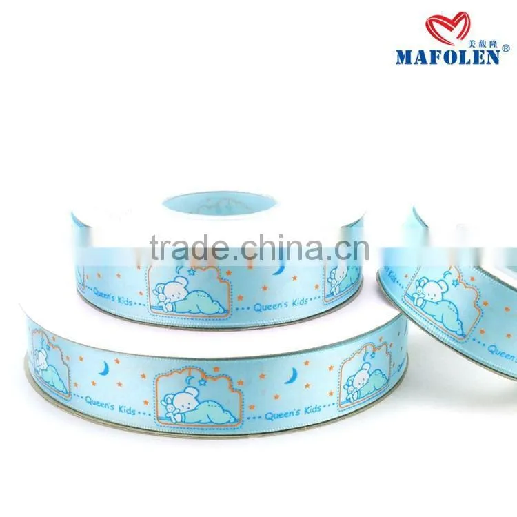 popular lovely cartoon printed satin ribbon for sale