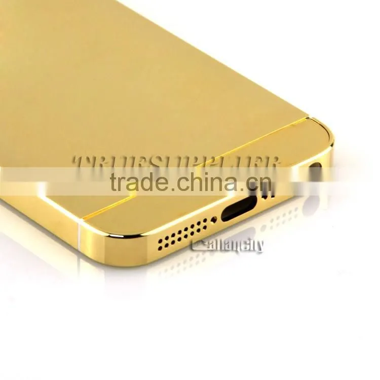 luxury 24kt gold metal rear housing for iphone 5/5s