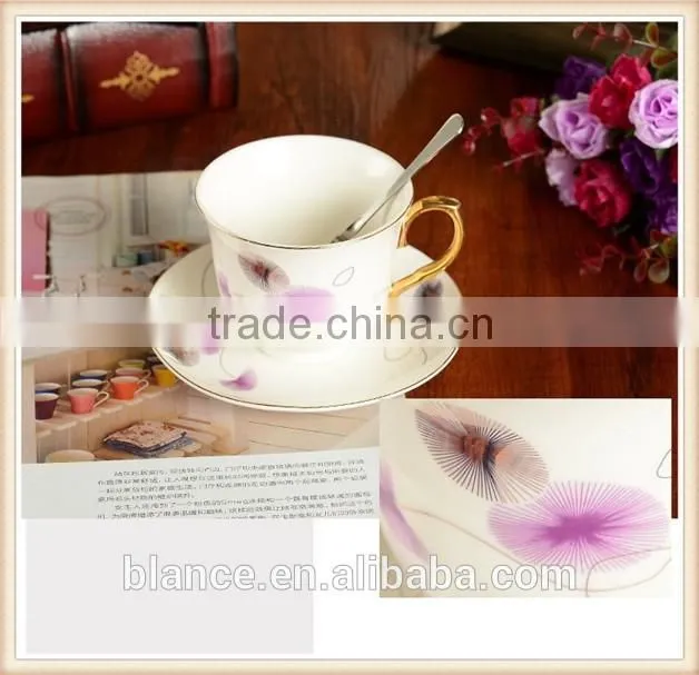 ceramic coffee cup set for one person use in old fashioned english style