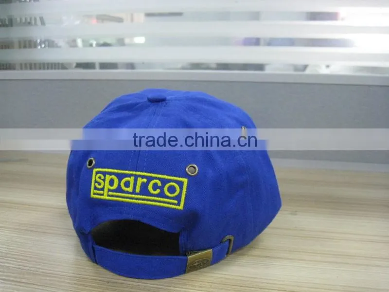 100% cotton 6 panel flat embroidery baseball cap