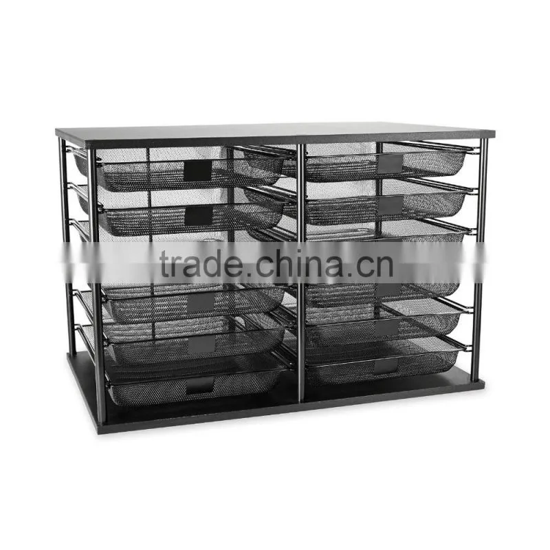 Metal Mesh 12-Compartment Organizer