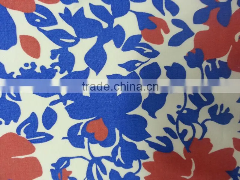 98%cotton 2%sp satin pigment printed fabric