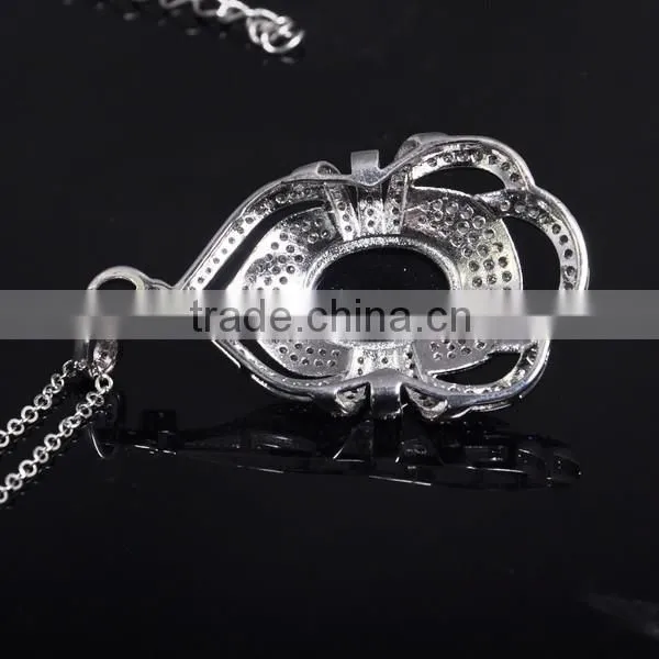 Alibaba Website Custom Big Stone Pendant Design Diamond Jewelry Necklace