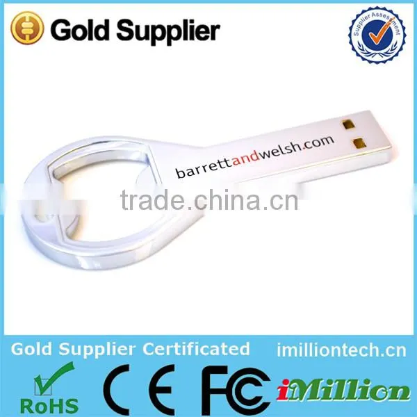 Hot Sale Metal bottle opener usb flash drive with laser engraved logo