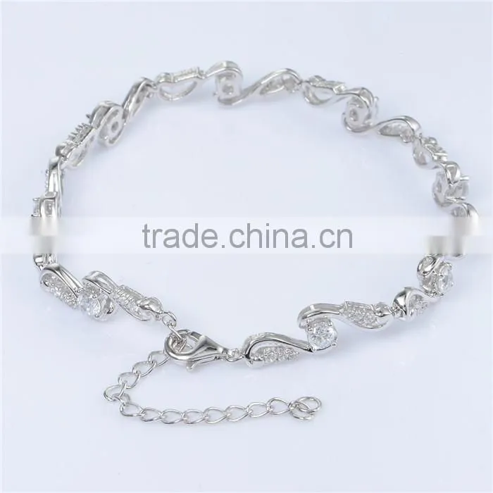 Beautiful Hotsale High Quality Handmade Tennis Bracelets With White AAAA CZ Stones