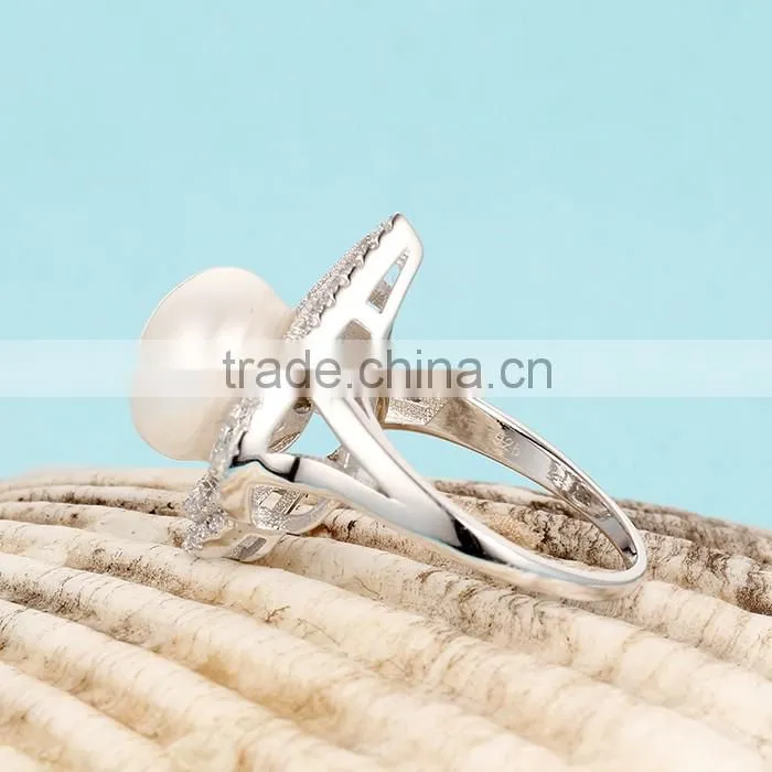 Pearl Ring Designs Heart Shape New Arrival Rings for Women SRE136W
