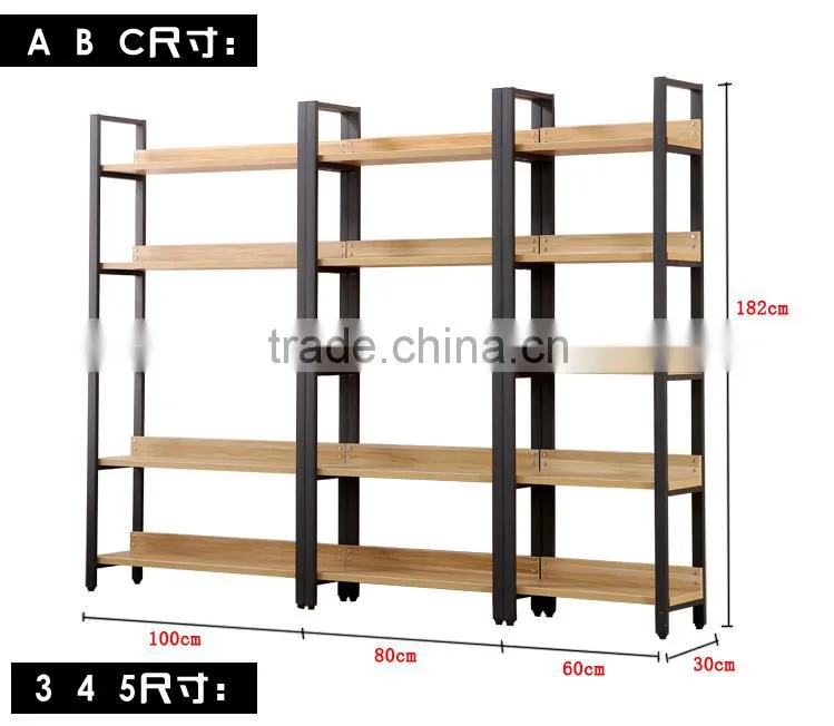Wooden/metal clothing store display furniture design ,custom furniture display rack R161404
