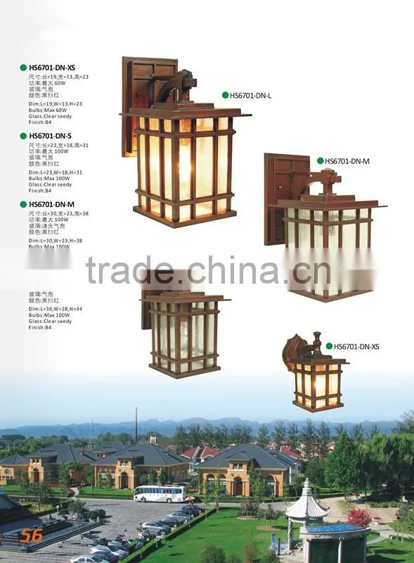 Quality hot sell calssic unbreakable outdoors wall light