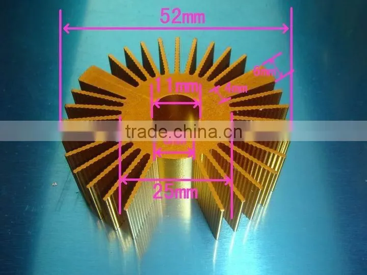 aluminum heat sink led manufacturer (round heat sink extrusion, extruded heat sink)