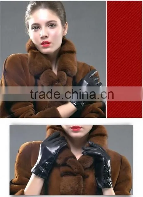Sexy Black Leather Gloves For Ladies 2016 Hot Selling Leather Gloves For Ladies