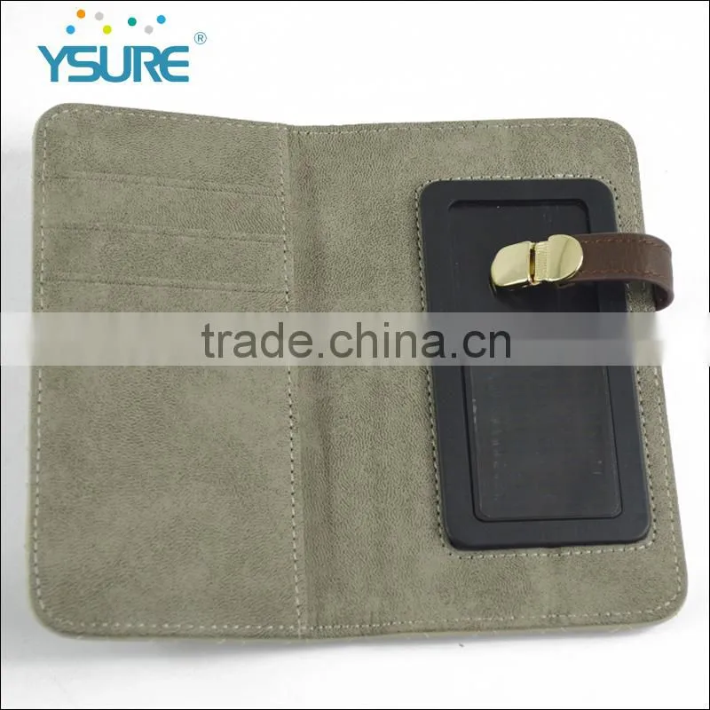 2016 new arrival slider diamond pu case for Huawei , , four card slots and one pocket . The new matel button