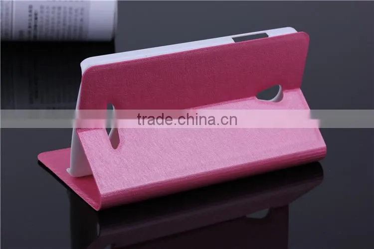 Standing Credit Card ID Card Holder Pocket Leather Flip Cover Case for Oppo R2001
